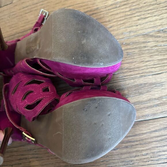 Madison By Shoedazzle Womens Heel Size 6.5  Strappy Fuchsia Pink  Stiletto - Picture 5 of 7